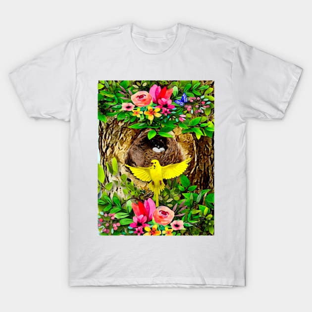 Nesting Budgerigar aka Parakeet T-Shirt by KC Morcom aka KCM Gems n Bling aka KCM Inspirations